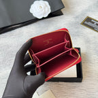 Lychee-Grain Zip Coin Purse (Premium Quality)