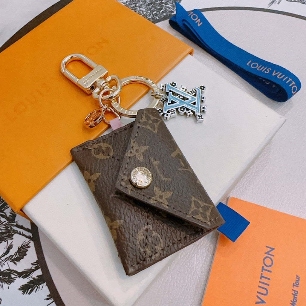 Vintage Metal Key Charm Small wallet