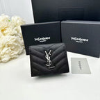 Y Compact Leather Bi-Fold Wallet