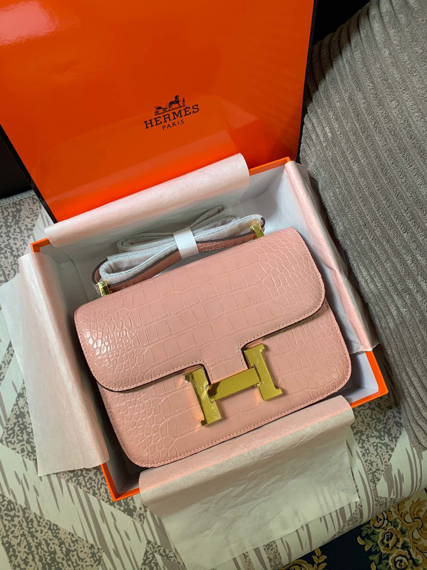 Crocodile-Patterned Bag from the Constance Collection