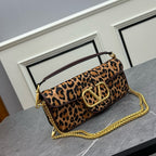 Leopard Print Logo Loco Calfskin Bag