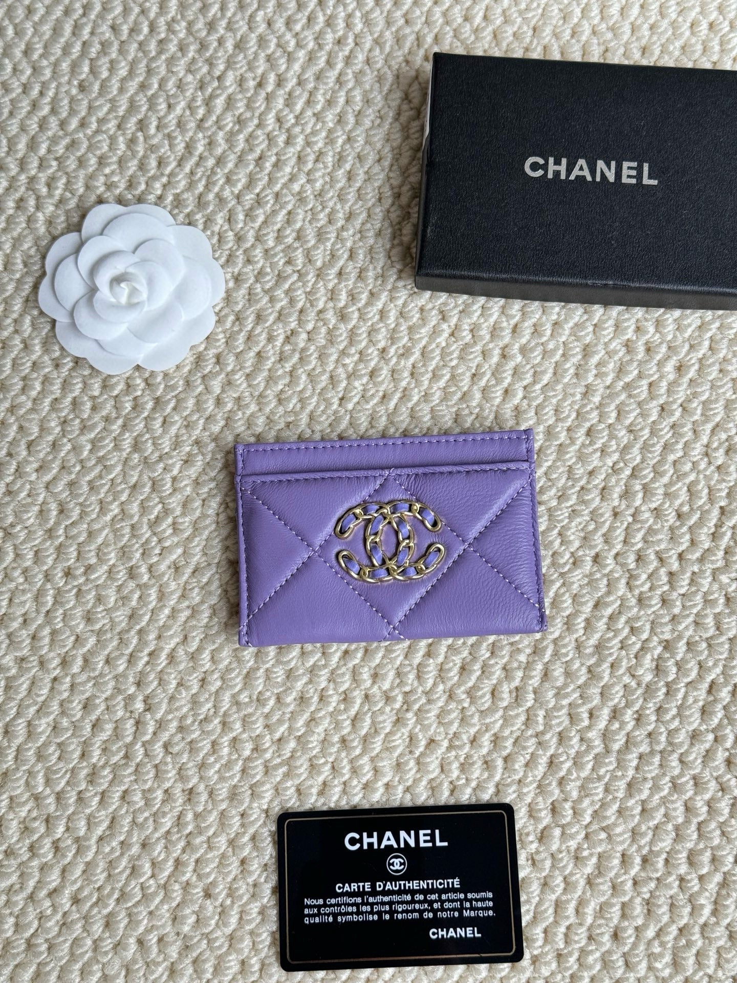 Quilted Lambskin Card Holder