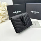 Y Compact Leather Bi-Fold Wallet