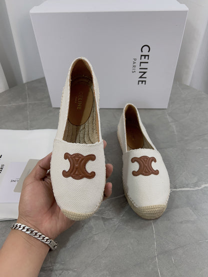 CE*LI*NE Tweed Slip-On Shoes