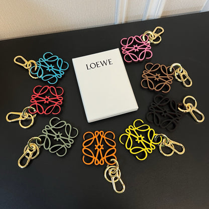 Two-Tone Leather Key Charm