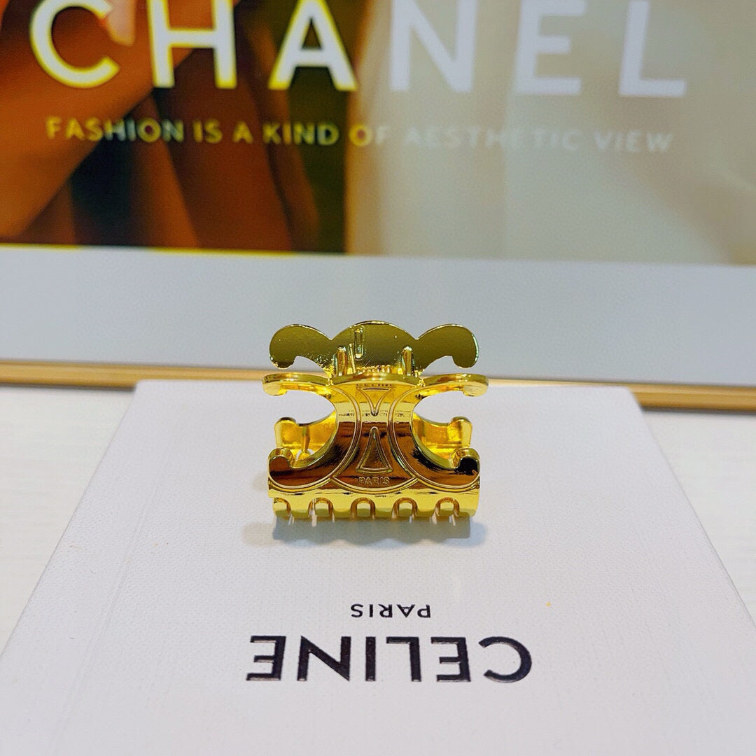 Gold Metal Triumphal Arch Hair Claw Clip – Large Size