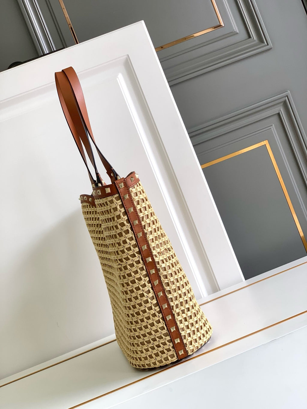 Raffia Woven Tote Bag