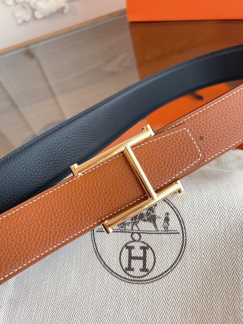 Premium Reversible Leather Belt — 3.8cm Width