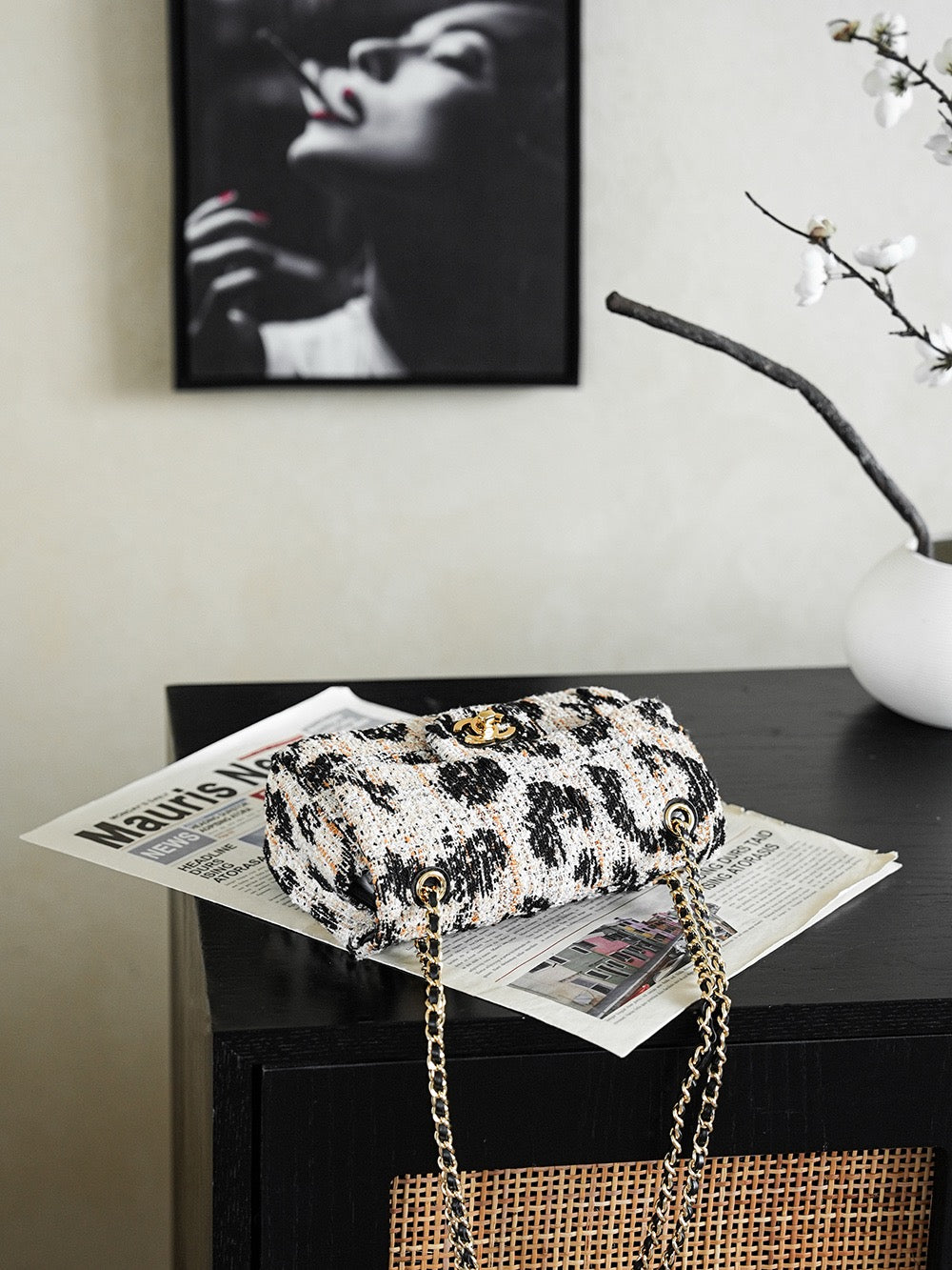 26A Leopard Tweed CF Bag | Premium Quality