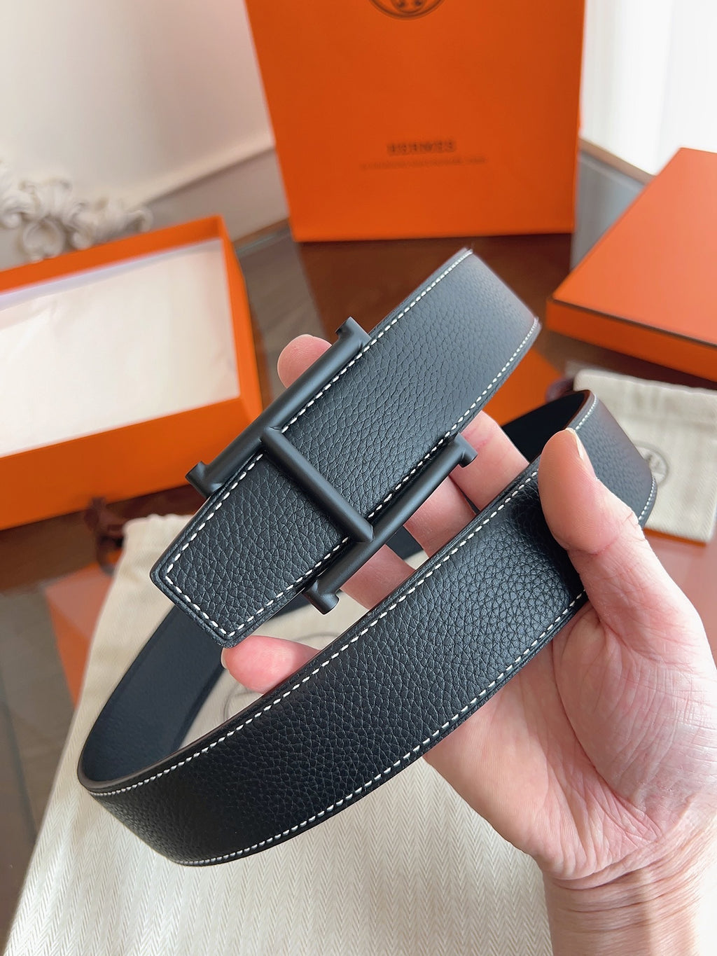 Premium Reversible Leather Belt — 3.8cm Width