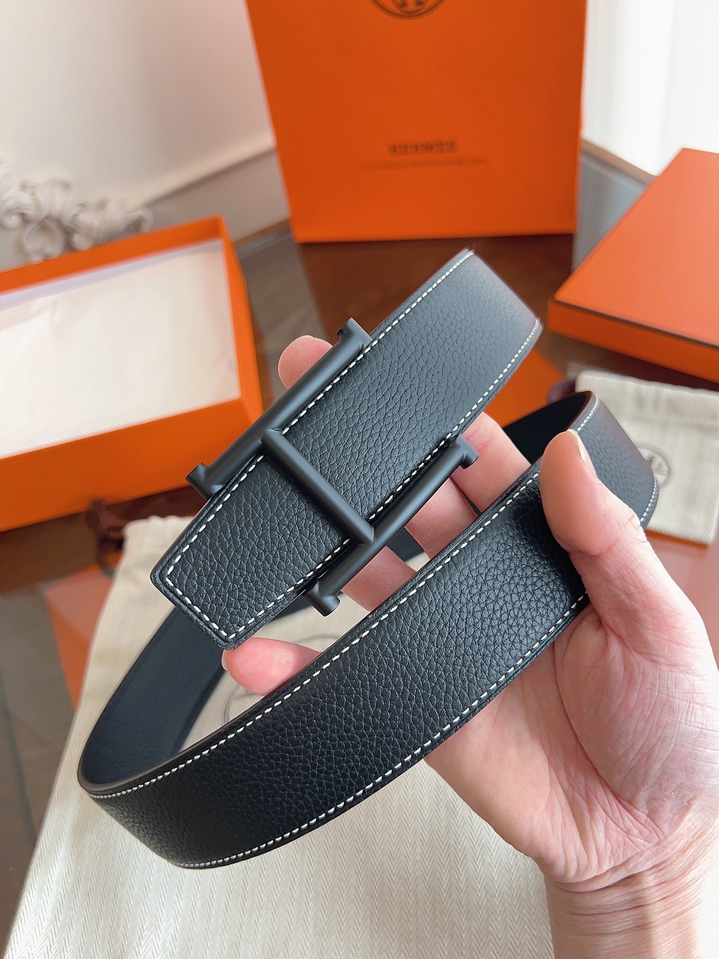 Premium Reversible Leather Belt — 3.8cm Width