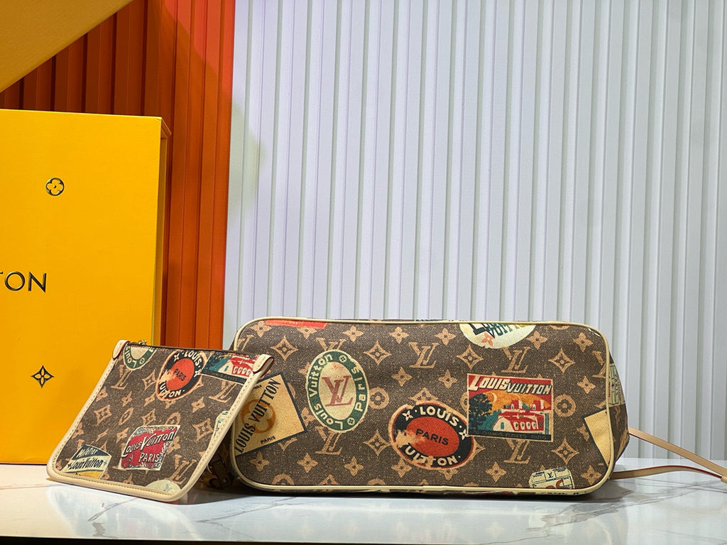 Canvas Tote – Monogram Tiles Design