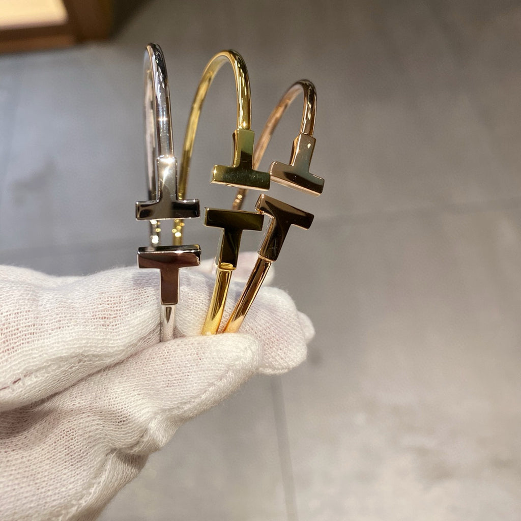 T-Brand Double T Open Cuff Bracelet