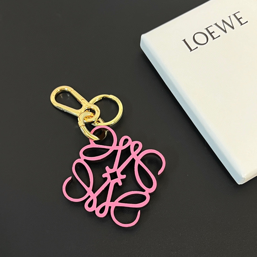 Two-Tone Leather Key Charm