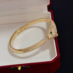 Panther Head Bangle | Diamond Setting | V Gold |