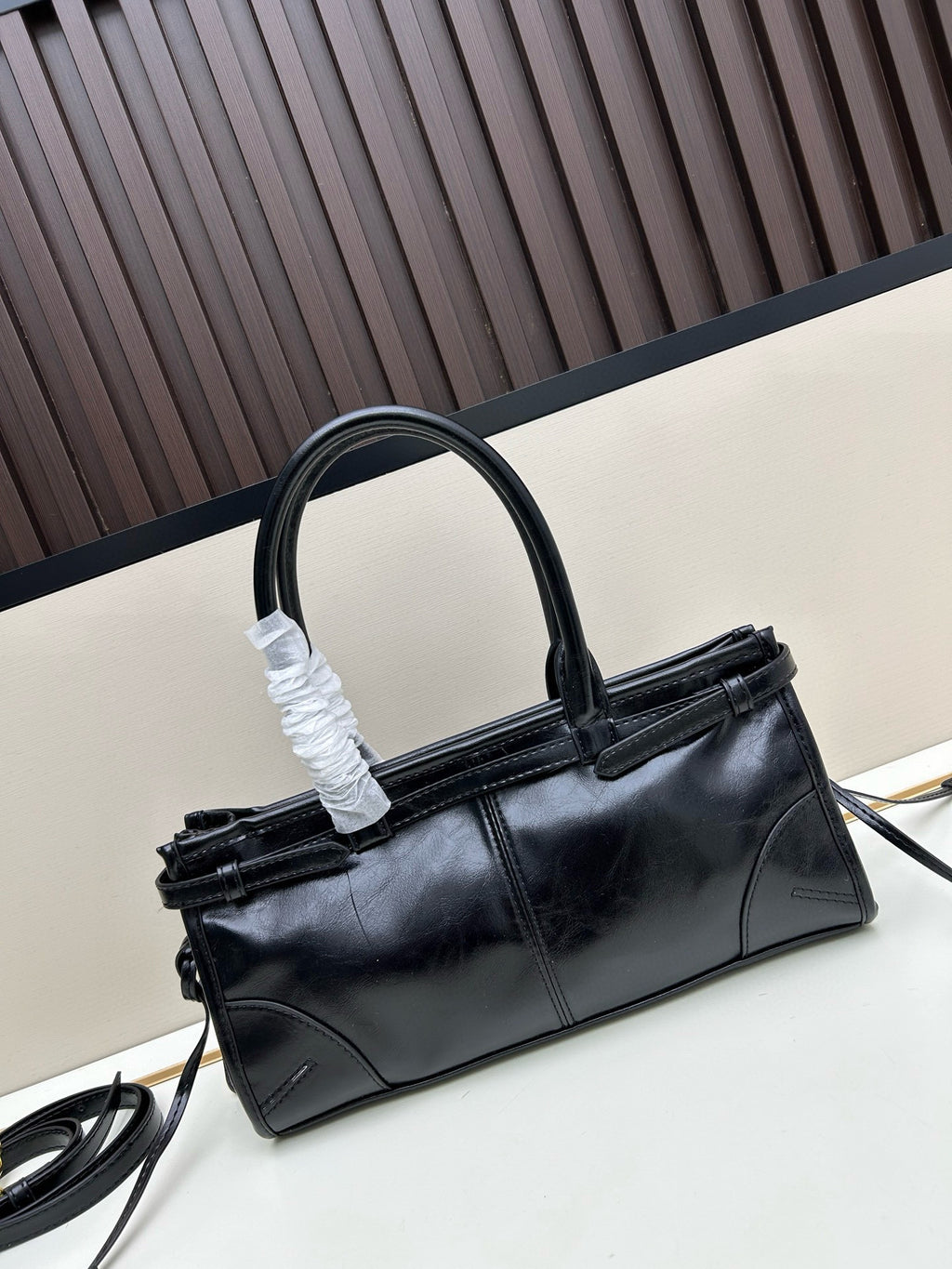 P Top-Grain Leather shoulder bag| 426#
