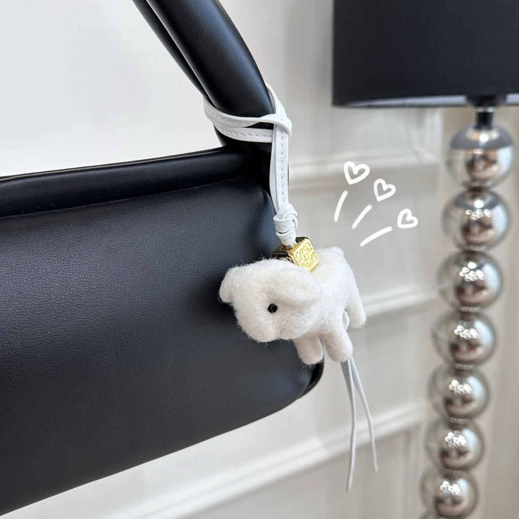 Felt & Leather Bunny Charm 🐰