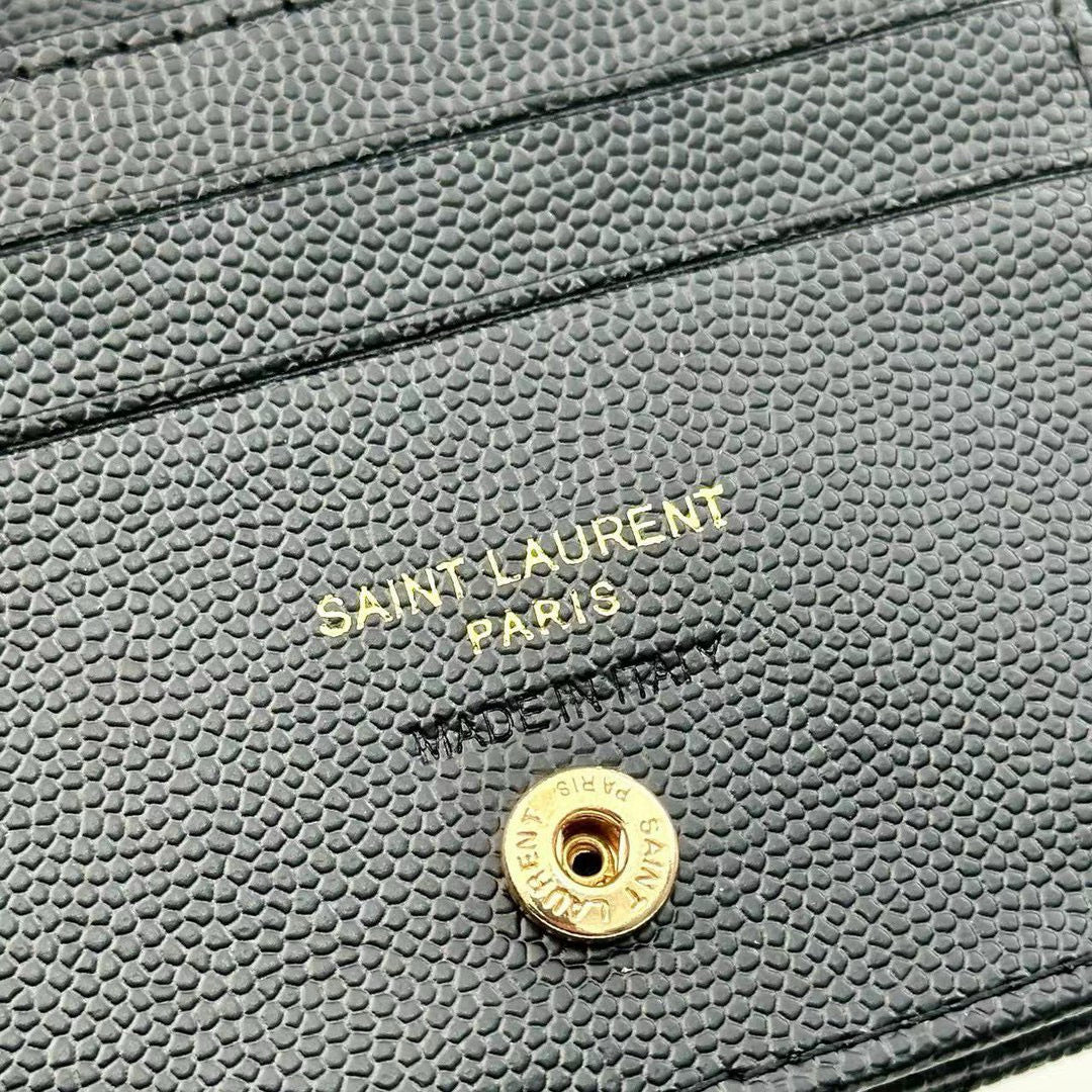 Y Compact Leather Bi-Fold Wallet
