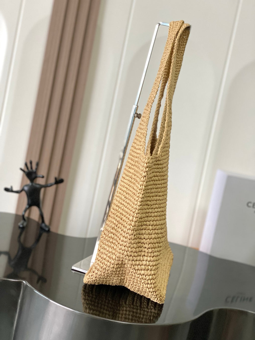 Summer Luxe Raffia Tote with Leather Accents (Premium Quality )
