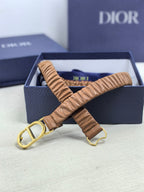 Gold Buckle Elastic Waist Belt