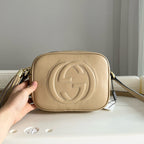 Classic Embossed Leather Camera Bag  (Genuine Cowhide)