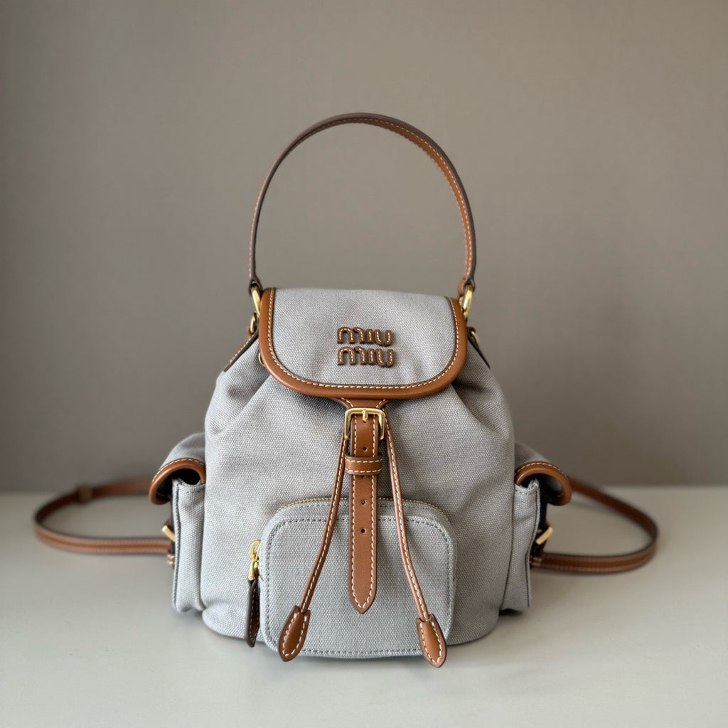 Premium Canvas &  Calfskin College-Style Backpack – JKS