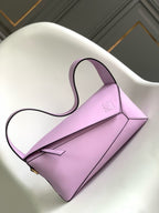 Premium Geometric Soft Leather Shoulder Bag – DSX