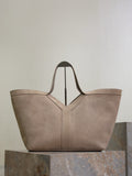 Y Suede & Calfskin Logo Tote Bag  |Premium Quality |