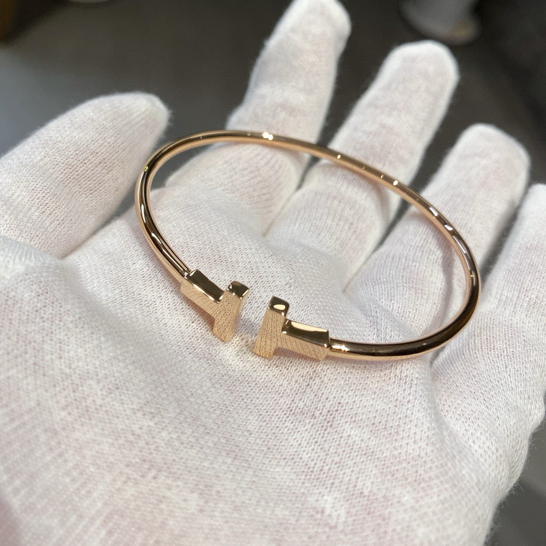 T-Brand Double T Open Cuff Bracelet