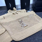 ICARE Woven Raffia Logo Tote (Premium Quality )