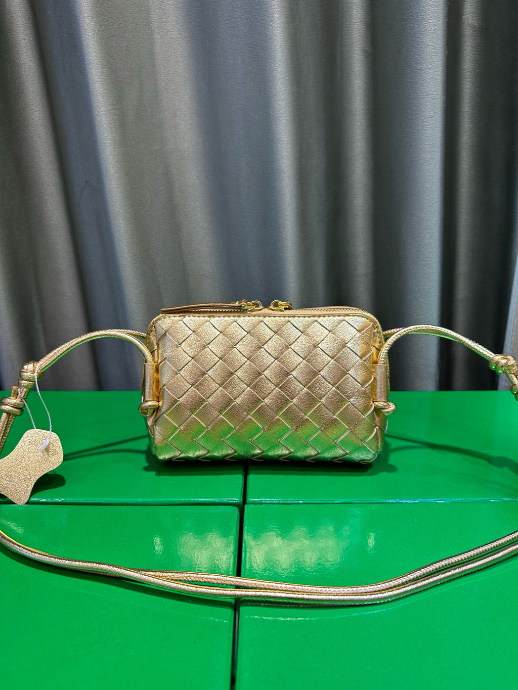 Woven Leather Concert Pouch