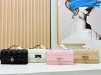 D Bow Top Handle Crossbody Bag