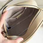 Classic Embossed Leather Camera Bag  (Genuine Cowhide)