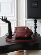 Bucket Bag | LE 37 | Smooth Calfskin | Dark Red (Premium Quality )