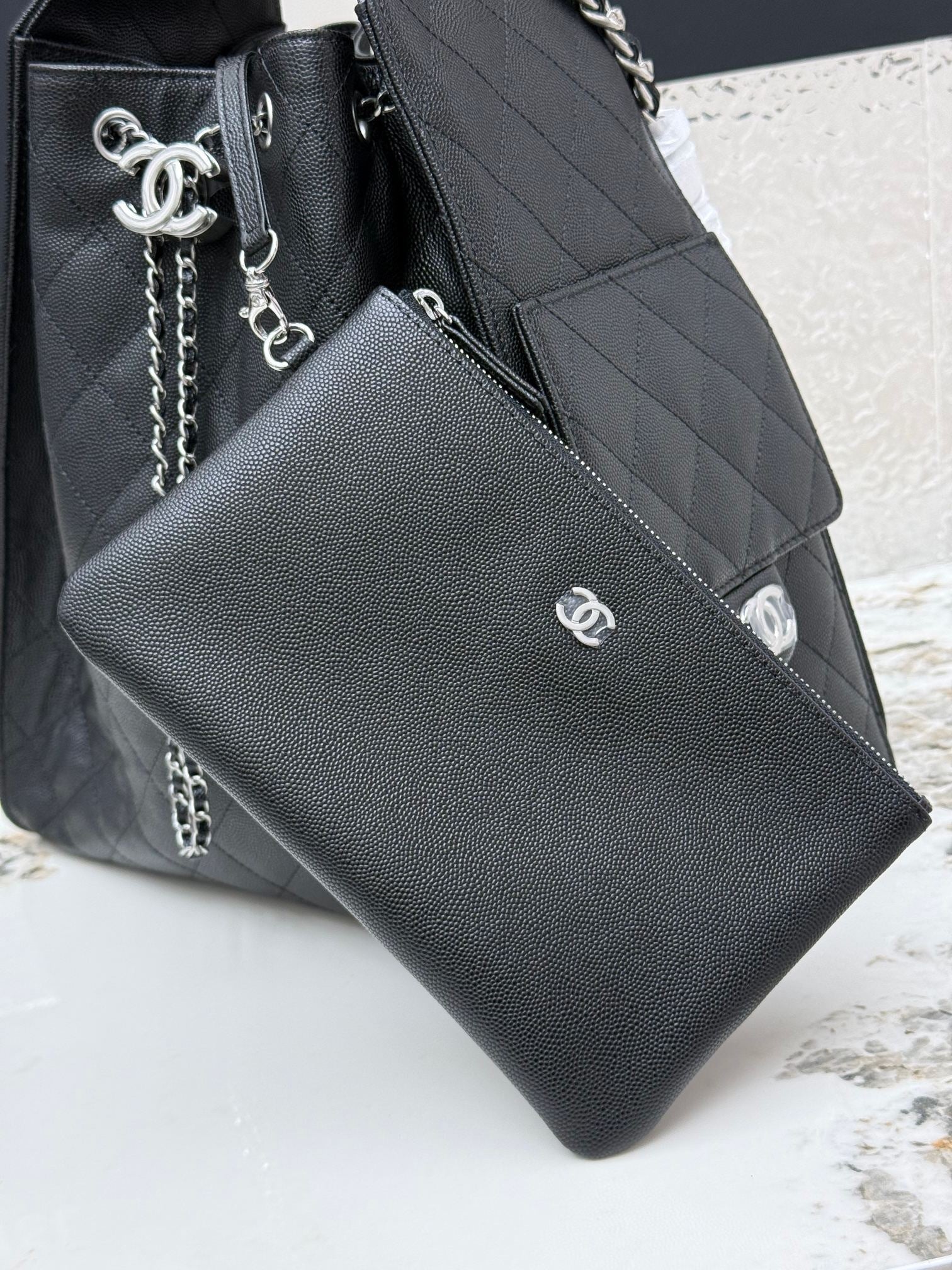 Caviar Leather Hobo Bag | 25C | Large | Premium quality|