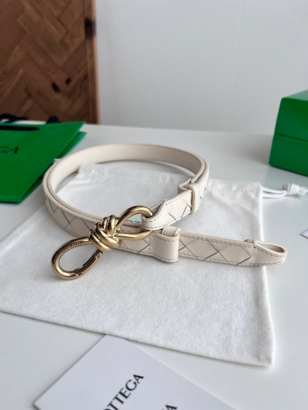 Woven Intrecciato Belt | Knot Buckle | 2.0cm | 2026