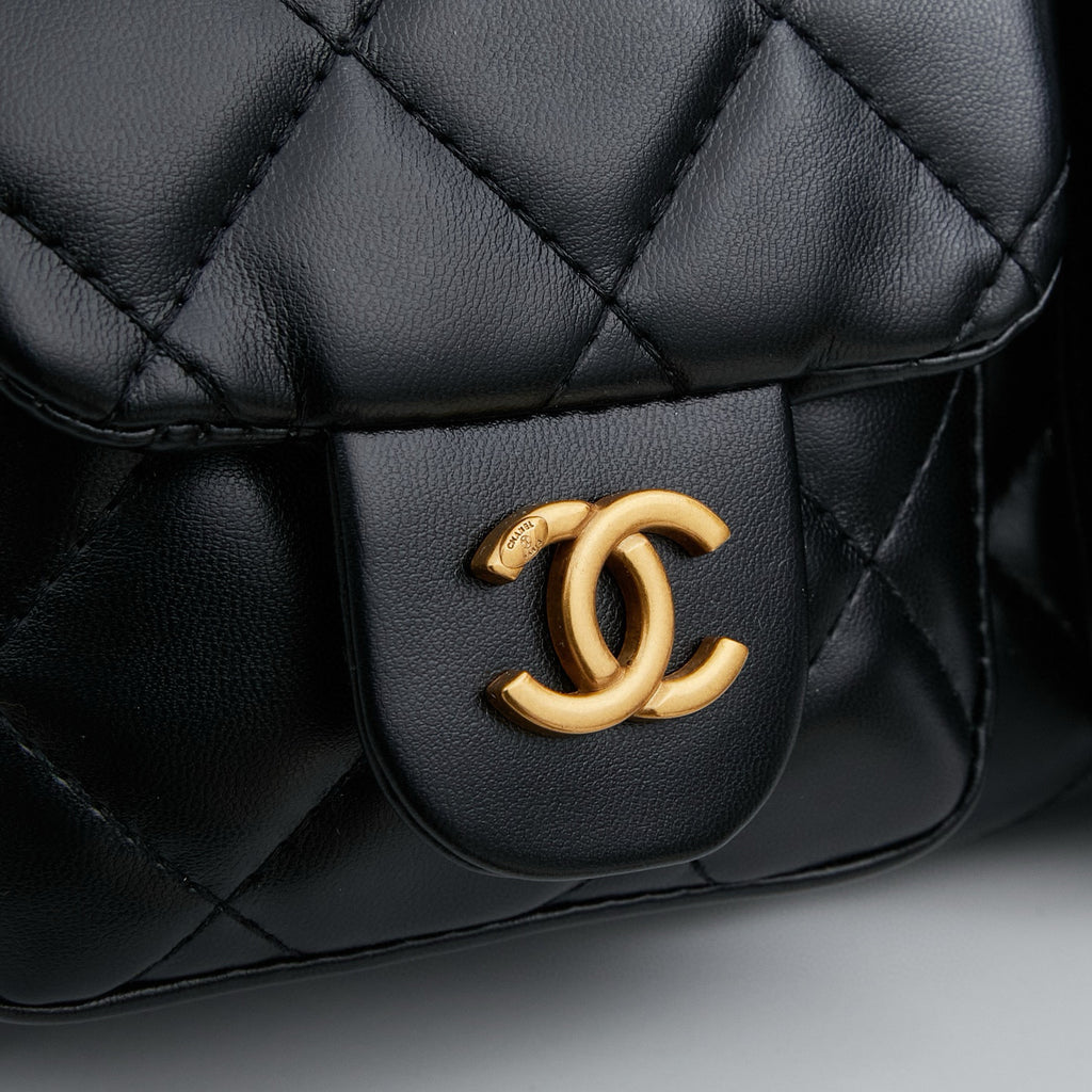 Quilted Leather Multi-Pocket Hobo Bag