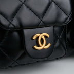 Quilted Leather Multi-Pocket Hobo Bag