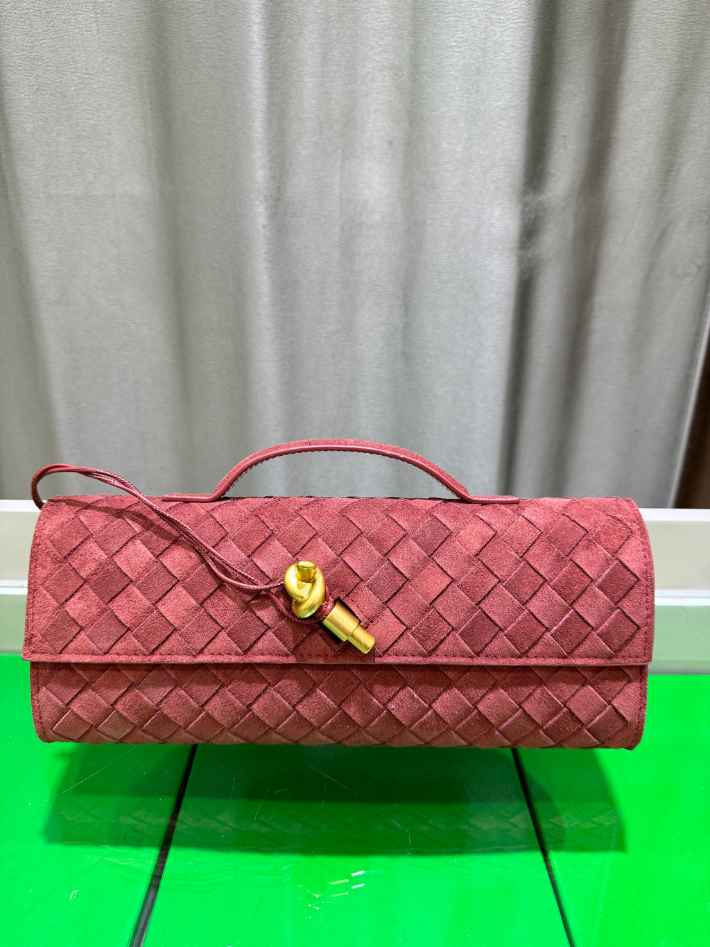 Frosted Leather Evening Handbag