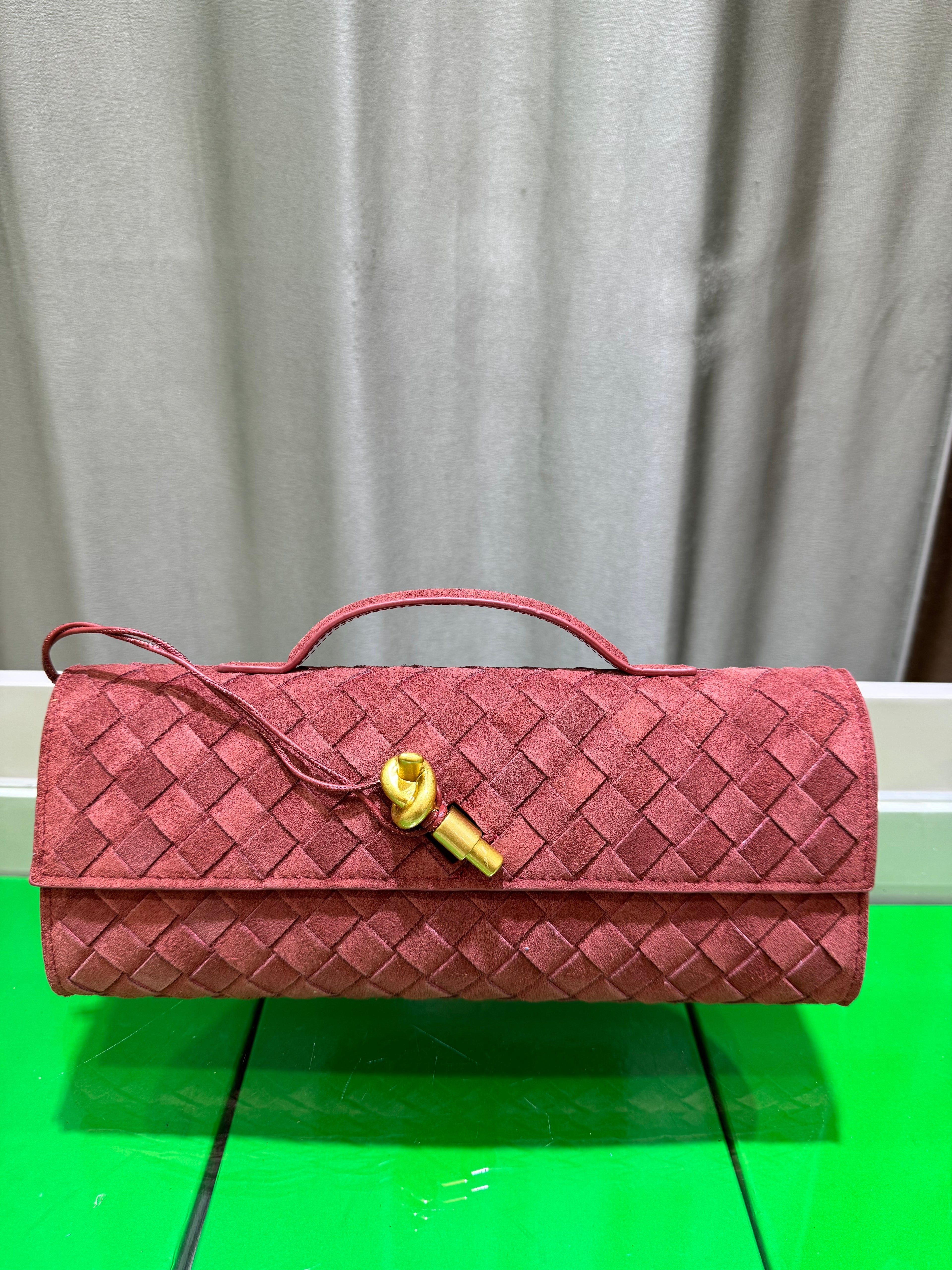 Frosted Leather Evening Handbag