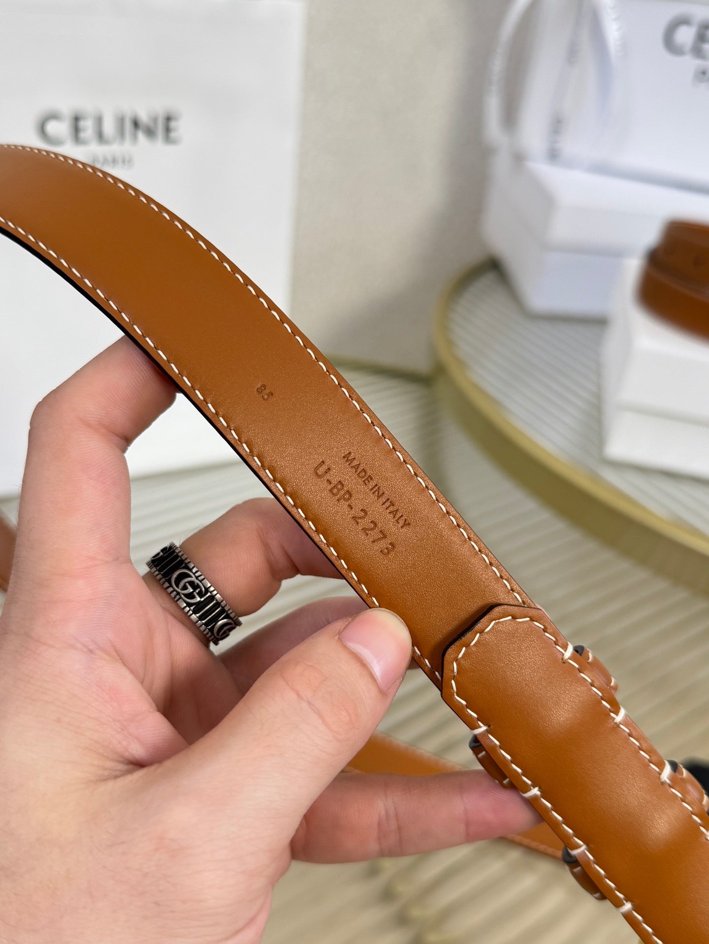 Triomphe Buckle Belt — 25mm