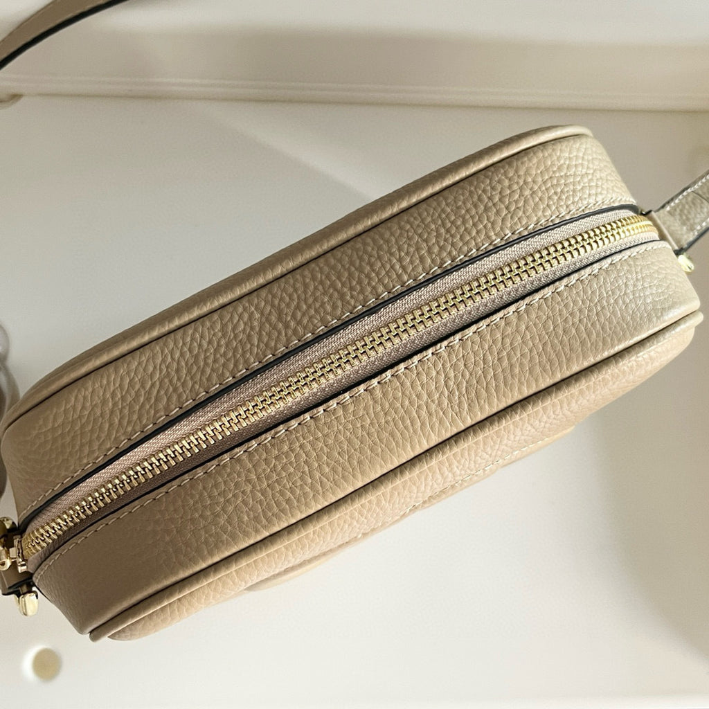 Classic Embossed Leather Camera Bag  (Genuine Cowhide)