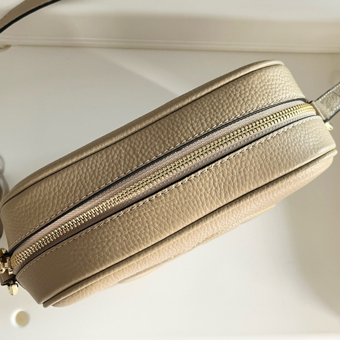 Classic Embossed Leather Camera Bag  (Genuine Cowhide)