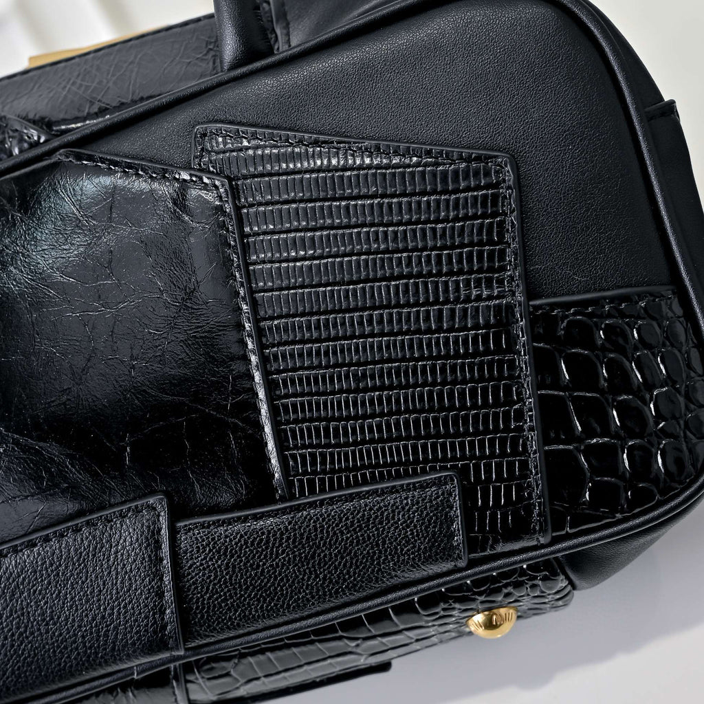 Patchwork Bowling Bag – Versatile & Unique Design