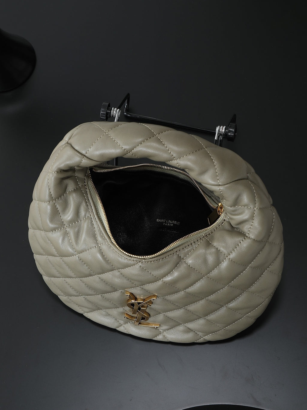 ICare Baby Pink Napa Leather Croissant Shoulder Bag