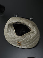 ICare Baby Pink Napa Leather Croissant Shoulder Bag