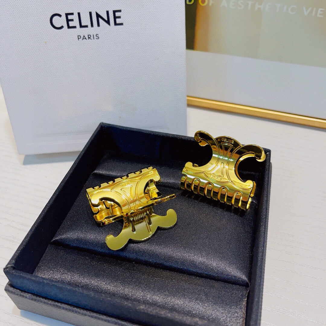 Gold Metal Triumphal Arch Hair Claw Clip – Large Size