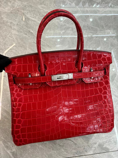 Her*mes Crocodile Pattern Birkin Bag