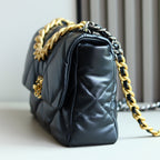 19 Bag | Goatskin Leather | 24K Gold-Tone Hardware | Medium 30cm (Premium Quality )