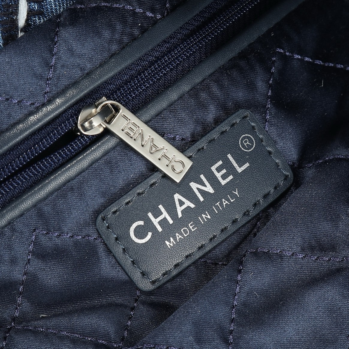 24P Denim Trash Bag Tote